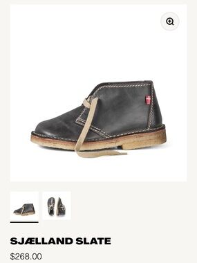 Sjælland Slate Women's Leather Desert Boot in Slate Black